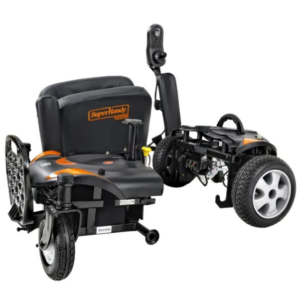SuperHandy GoRide CRZ Portable Power Wheelchair  Disassembled View