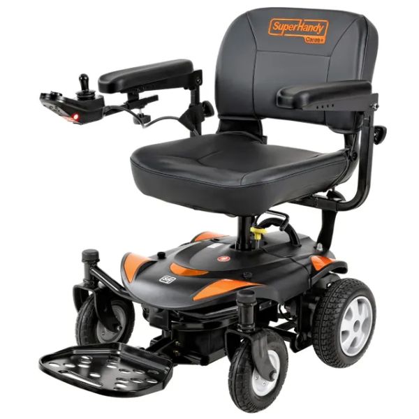 SuperHandy GoRide CRZ Portable Power Wheelchair Left Upright View
