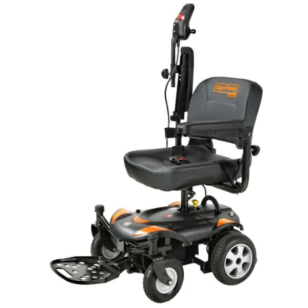SuperHandy GoRide CRZ Portable Power Wheelchair with the Right Arm Rest Raised