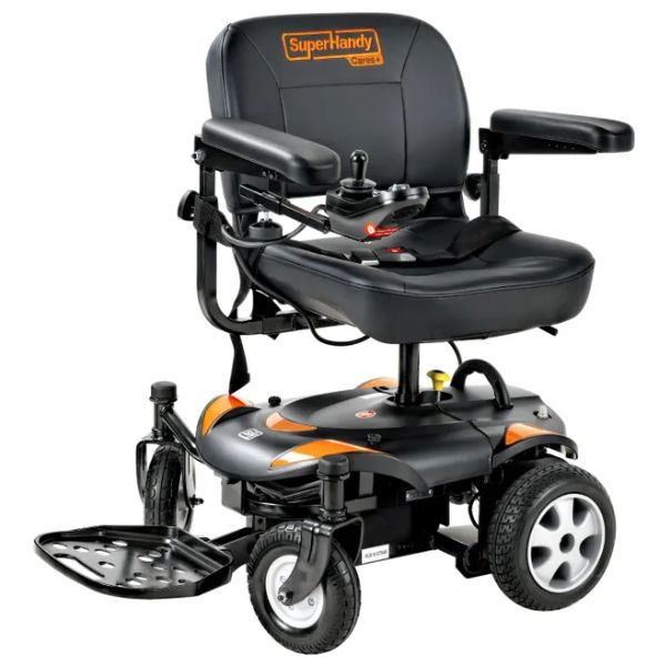 SuperHandy GoRide CRZ Portable Power Wheelchair with the Seat Facing Left View