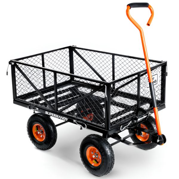 SuperHandy Heavy-Duty Garden Cart With Tow and Dump Capability without the Inner Tarp