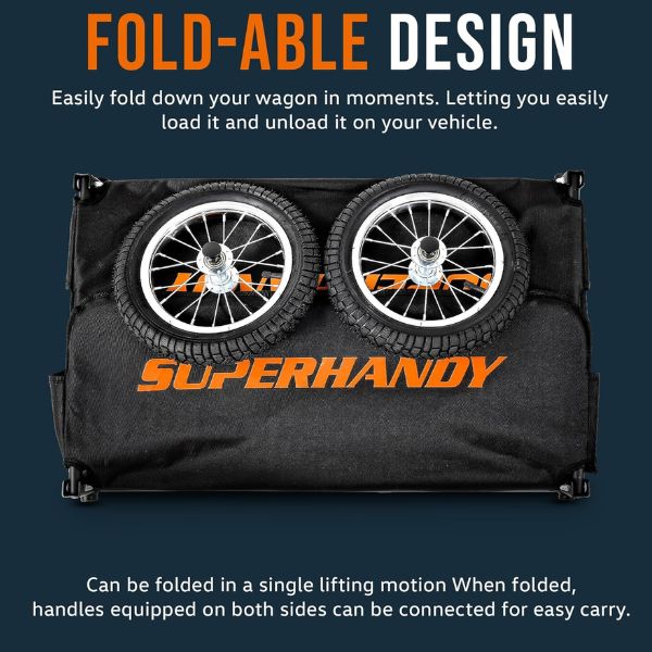 SuperHandy Lightweight Scooter Cargo Trailer Foldable Design