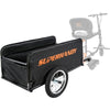 Image of SuperHandy Lightweight Scooter Cargo Trailer Shown Attached to SuperHandy Passport Scooter GUT112 Back View