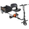 Image of SuperHandy Lightweight Scooter Cargo Trailer Shown Attached to SuperHandy Passport Scooter GUT112