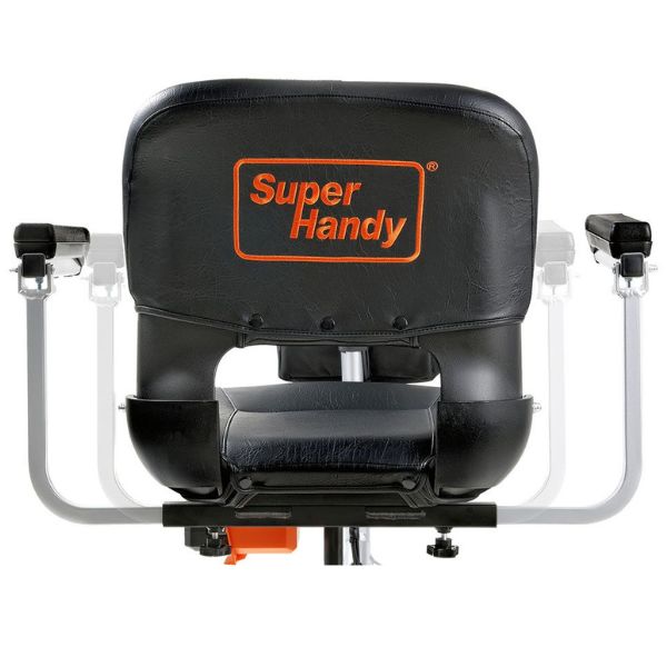 SuperHandy Passport Plus Folding 3-Wheel Mobility ScooterSeat Back View with adjustable Arm Rests