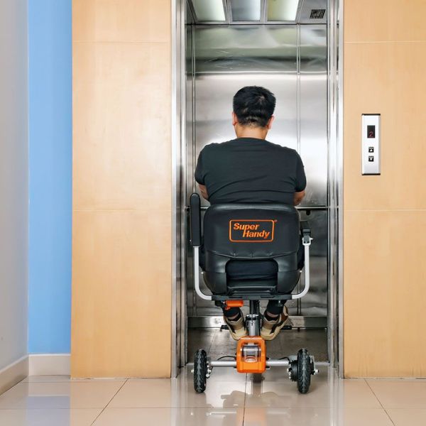 SuperHandy Passport Plus Folding 3-Wheel Mobility Fits on a Small Door Elevator