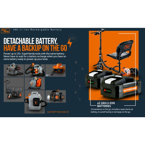SuperHandy Passport Portable Travel 3-Wheel Mobility Scooter Detachable 48V Battery