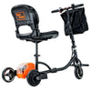 Image of SuperHandy Passport Portable Travel 3-Wheel Mobility Scooter Right Backside View with Storage Bag
