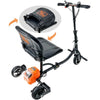 Image of SuperHandy Passport Portable Travel 3-Wheel Mobility Scooter Upper Right Side  View