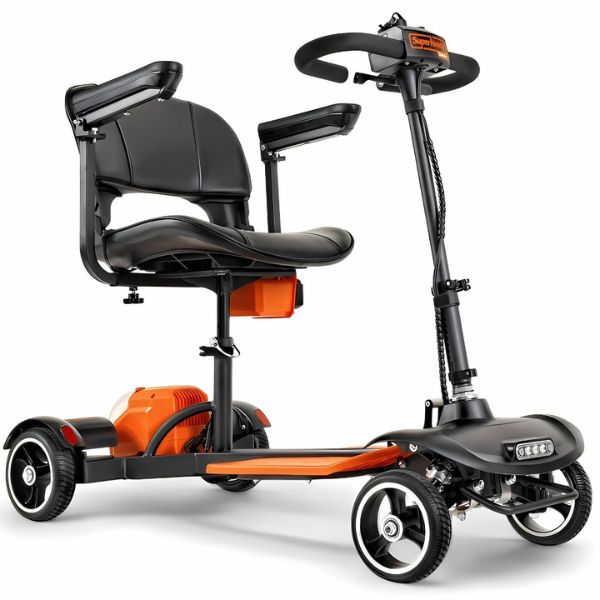 SuperHandy Passport Prime Foldable Mobility Scooter Shown without the Front Bag