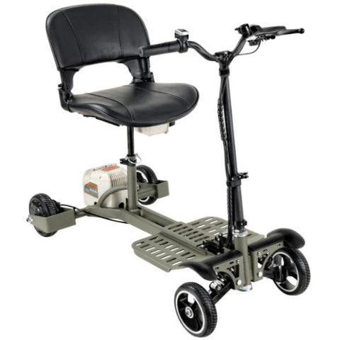 SuperHandy Passport Pro Foldable Mobility Scooter Dark Gree & Sand Color a little over the top View