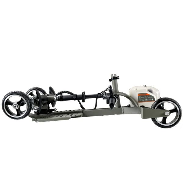 SuperHandy Passport Pro Foldable Mobility Scooter Dark Gree & Sand Folded Side View