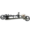 Image of SuperHandy Passport Pro Foldable Mobility Scooter Dark Gree & Sand Folded Side View