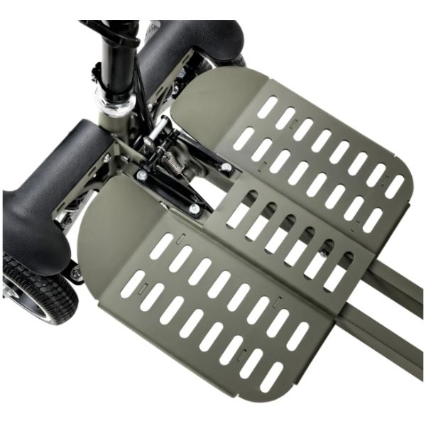 SuperHandy Passport Pro Foldable Mobility Scooter Dark Gree & Sand  Ergonomic Footrest