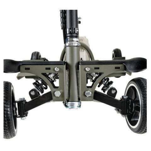 SuperHandy Passport Pro Foldable Mobility Scooter Dark Gree & Sand  Front Spring Suspensions