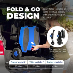Super Light Flight Folding Travel 3-Wheel Mobility Scooter