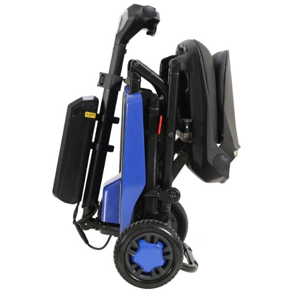 Super Light Flight Folding Travel 3-Wheel Mobility Scooter Folded  Side  View