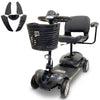 Image of ComfyGo Z-4 Portable Mobility Scooter with black shrouds/ Left Side View/