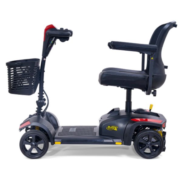 Buzzaround XL 4-Wheel Mobility Scooter GB150 in Red Left Side View