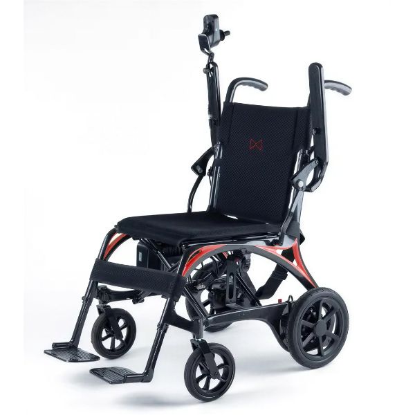 Monarch Mobility Ezi Fold Carbon Showing the Flip Up Arm Rests