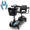 Image of ComfyGo Z-4 Portable Mobility Scooter with Baby Blue shrouds/ Left Side View/
