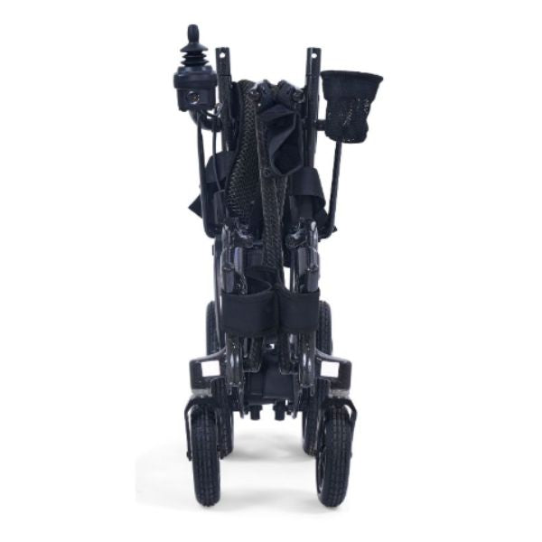 Golden Cricket LT Carbon Folding Power Wheelchair in Folding Position