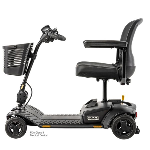 Pride Go-Go Elite Traveller® Gen 3 Platinum 4-Wheel Mobility Scooter Left Side View