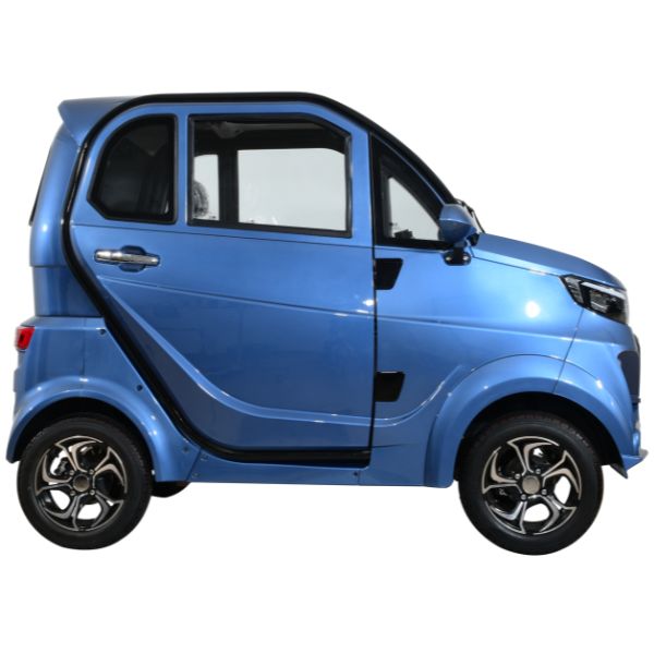 Green Transporter Q Express Electric Mobility Scooter Blue Color  Left Side View