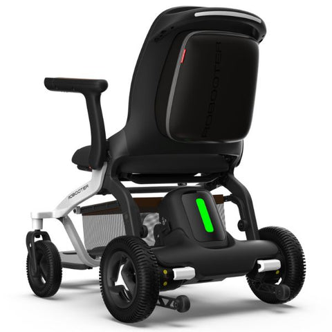 Robooter E40 Portable Electric Wheelchair Classic White Color  Backside view