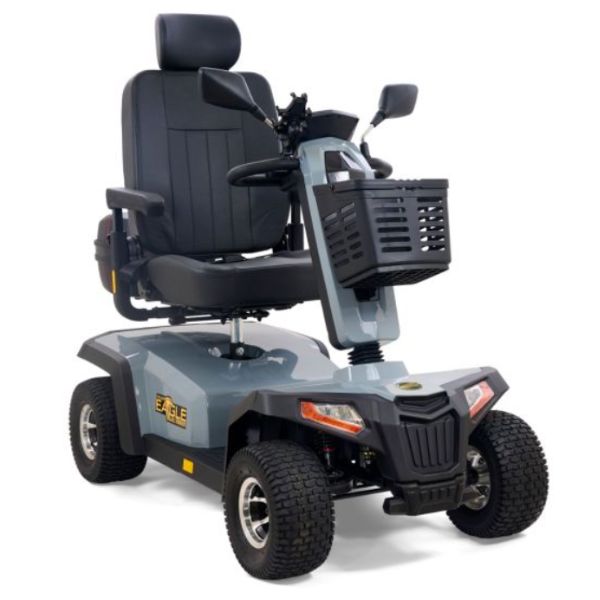 Golden Technologies Eagle All-Terrain 4-Wheel Mobility Scooter Grey in Right Angle View
