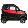 Image of Green Transporter Q Express Electric Mobility Scooter Black-Red Color  Left Side View