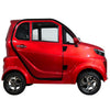 Image of Green Transporter Q Express Electric Mobility Scooter Red Color  Left Side View