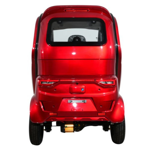 Green Transporter Q Express Electric Mobility Scooter Red Color  Back View