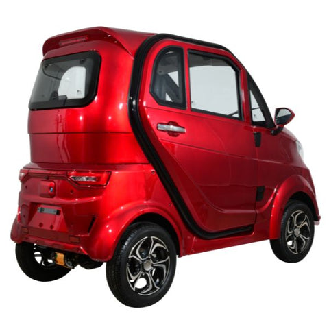 Green Transporter Q Express Electric Mobility Scooter Red Color  Back View