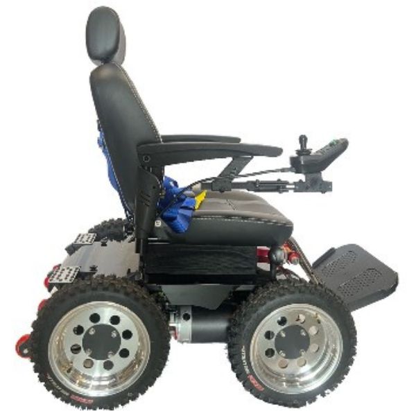 Viking 4x4 All Terrain 4-Wheel Drive Power Wheelchair Standard Chair Right Side View with Standard Wheels