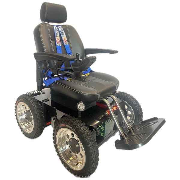 Viking 4x4 All Terrain 4-Wheel Drive Power Wheelchair Standard Chair View with Standard Wheels
