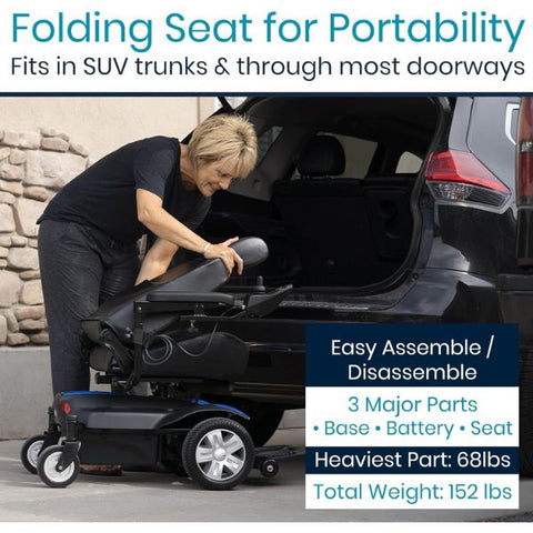 Vive Health Power Wheelchair Model V Folded Seat For Transport