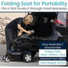 Image of Vive Health Power Wheelchair Model V Folded Seat For Transport