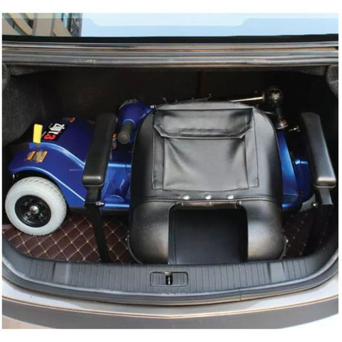 Zip'r Xtra 3-Wheel Travel Mobility Scooter Inside of a Trunk