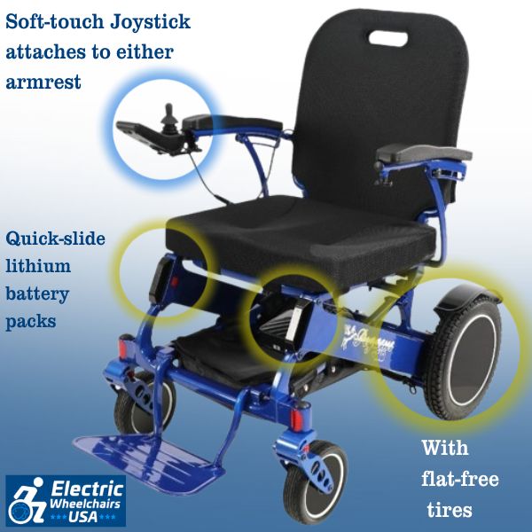 Pegasus Plus Heavy Duty Folding Electric Wheelchair With Remote Control