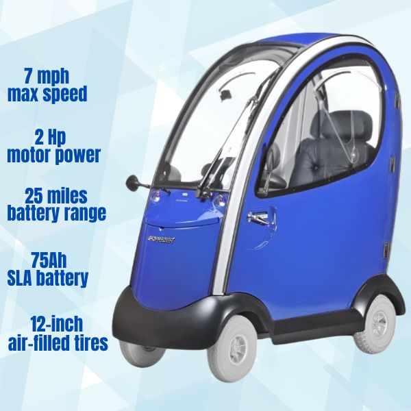 Shoprider Flagship Enclosed 4-Wheel Mobility Scooter
