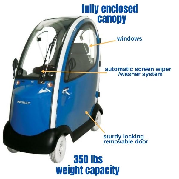 Shoprider Flagship Enclosed 4-Wheel Mobility Scooter