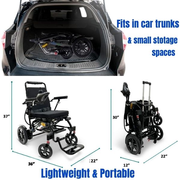 Glide Care G-5 Lightweight Foldable Electric Wheelchair