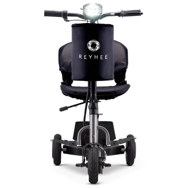 Reyhee Triad (R300) 3-Wheel Portable Mobility Scooter Gunmetal Color Front View