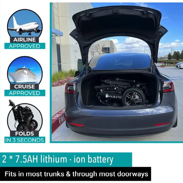 ComfyGo IQ-9000 Remote Controlled Folding Power Wheelchair