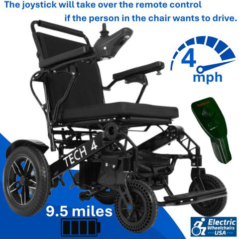 Tech 4 Folding Power Wheelchair With Remote Control
