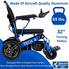 Tech 4 Folding Power Wheelchair With Remote Control