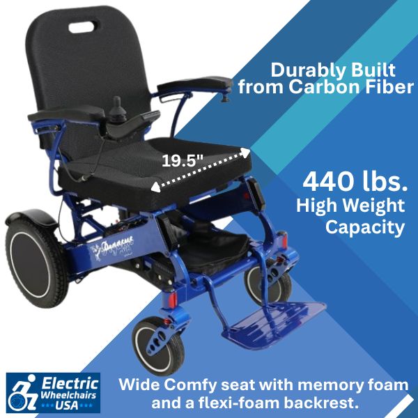 Pegasus Plus Heavy Duty Folding Electric Wheelchair With Remote Control