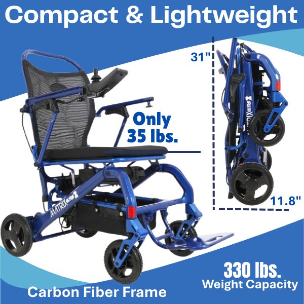 Matrix Ultra 2 Carbon Fiber Folding Power Wheelchair