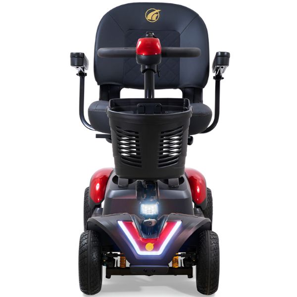 Golden Technologies Buzzaround Ex Extreme 4-Wheel Mobility Scooter GB148 Velvet Red Color Front  View